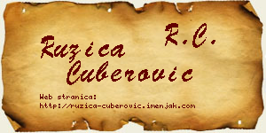 Ružica Čuberović vizit kartica